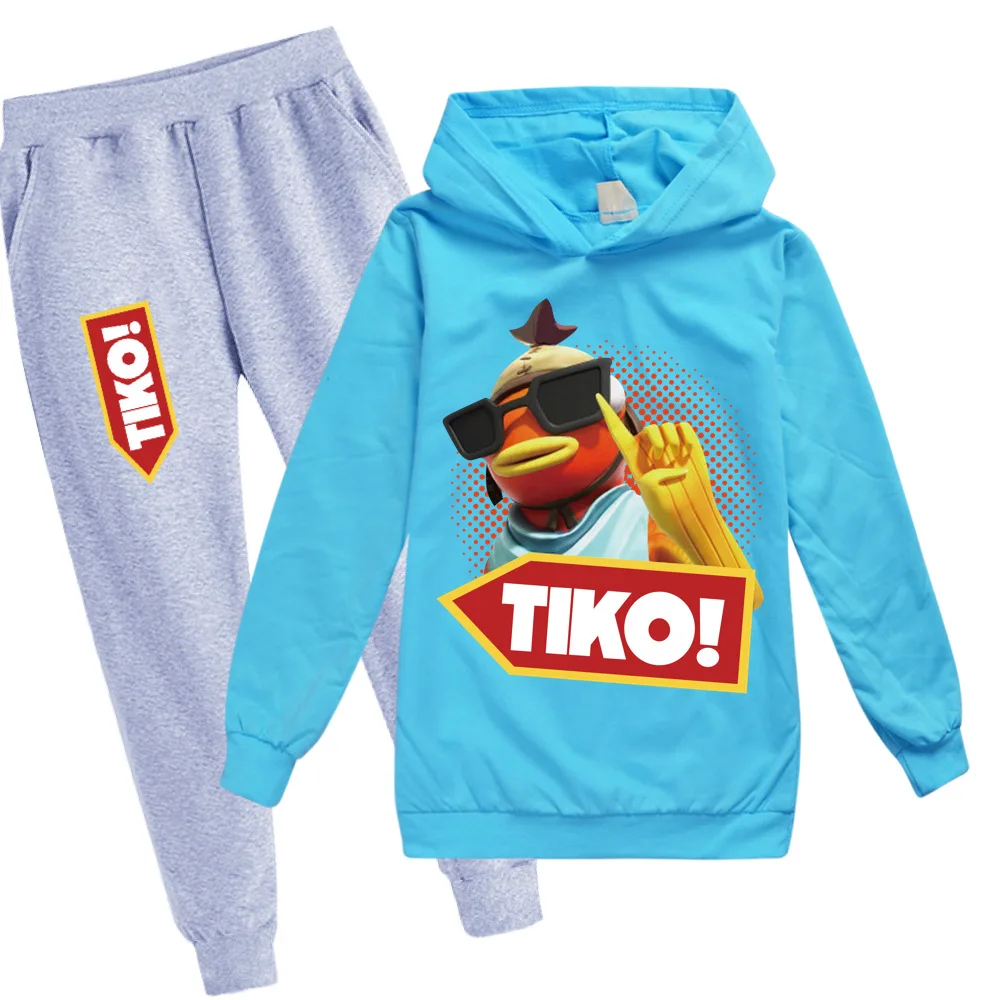 Kids Tiko Sweatshirts Boy Clothing Set Fishstick Hoodies Halloween Clothes for Teen Girls Children Hooded Sportswear Suit