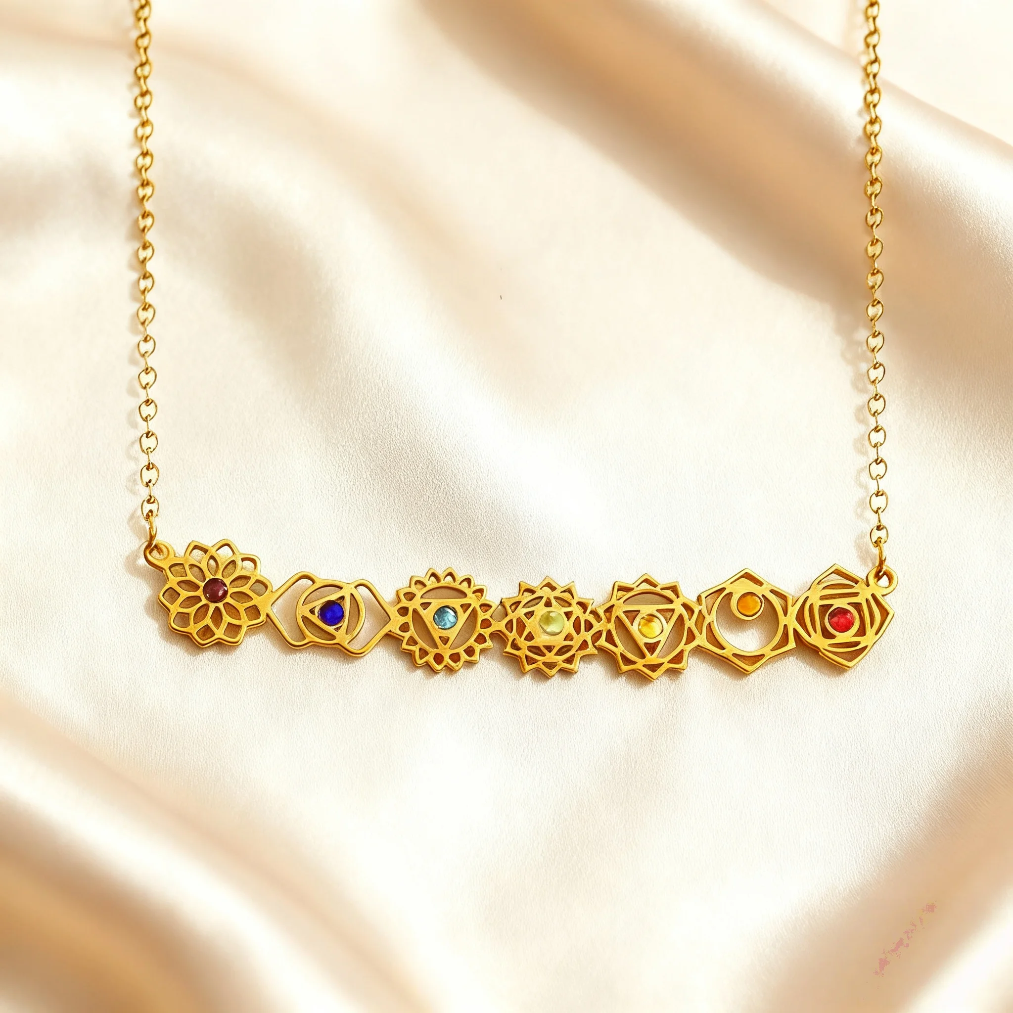 7 Chakra Zircon Necklace 6