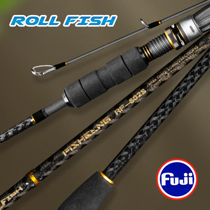 ROLLFISH Carbon Fiber Slow Jigging Rod 1.68–1.98m Spinning/Casting 1