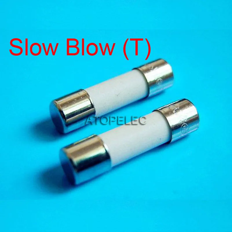 1Pc 5X20Mm Keramische Zekering 5Mm X 20Mm Slow Blow T Type 2A 3.15A 4A