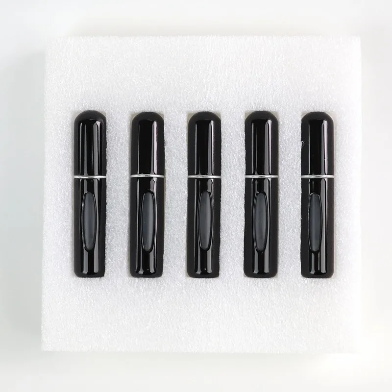 Portable Refillable Perfume Bottle Set - 5ml Travel Spray Containers (5pcs)