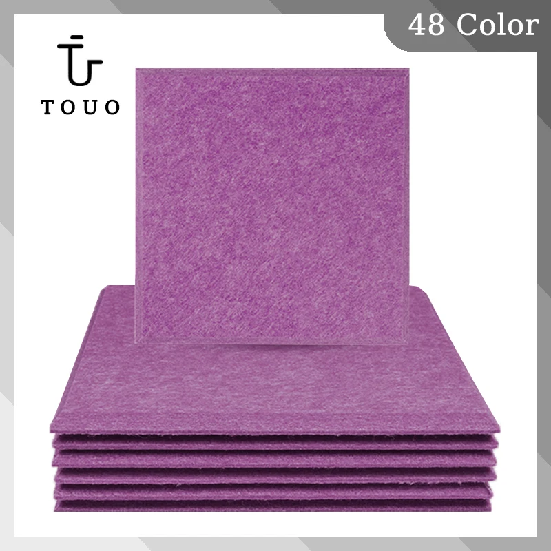 

TOUO 12 Pcs Square Sound Proof Acoustic Panel Soundproofing Wall Panels Office Study Meeting Room Kids Nursery Wall Decor