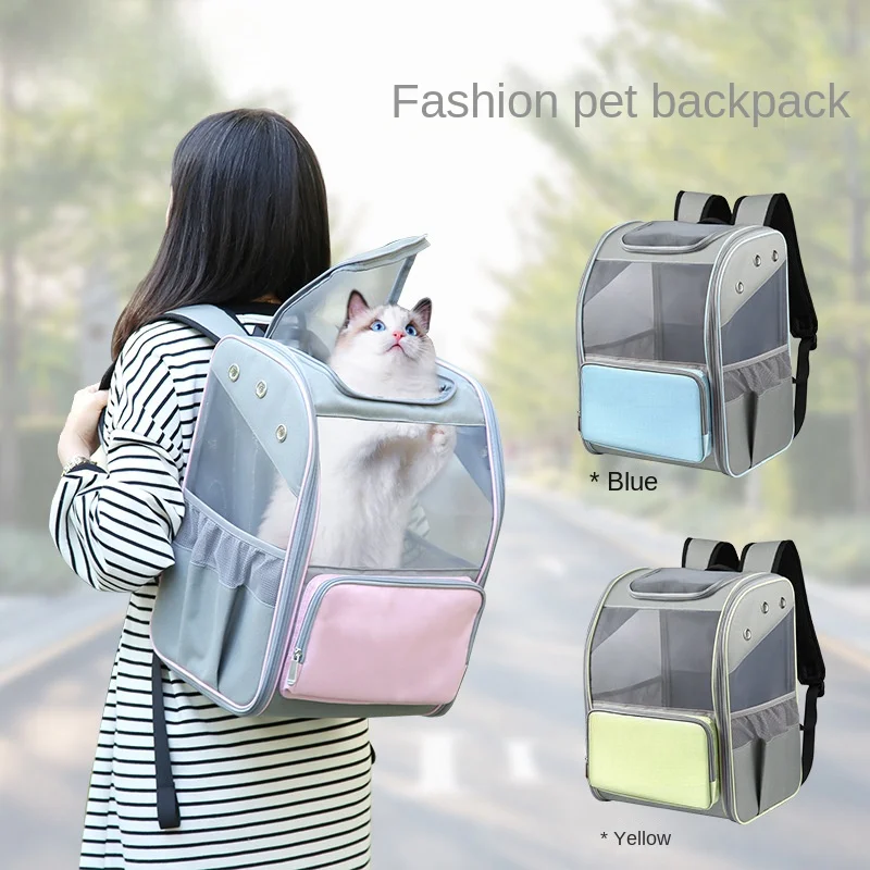 

Fashionable Korean Breathable Cat Bag Oxford Cloth Cat Portable Backpack for Going Out