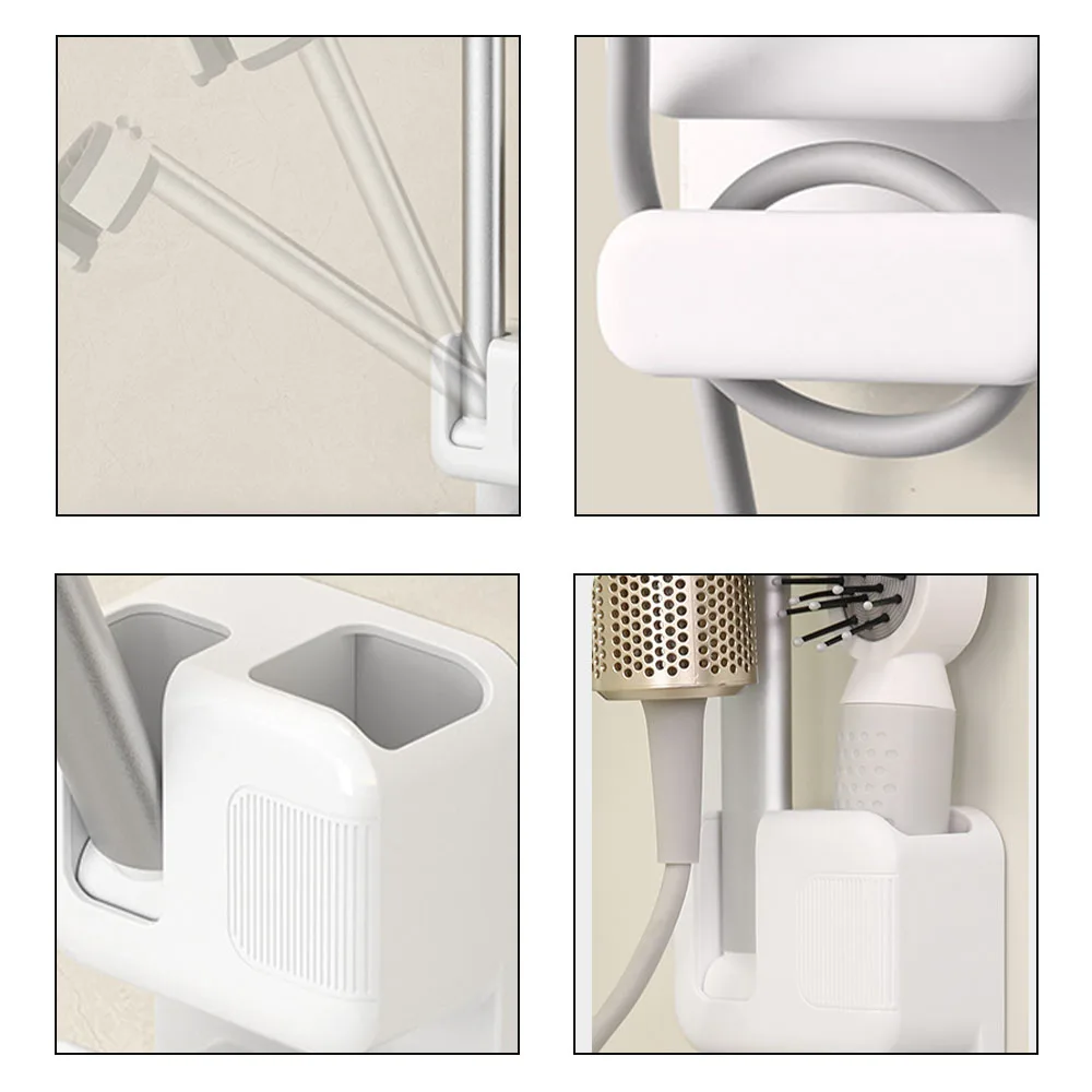 Bathroom Hair Dryer Holder, Multifunctional Adjustable Rack for Living Room 4
