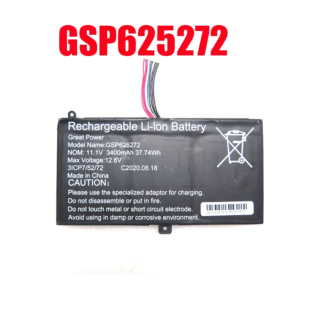 Аккумулятор для ноутбука GSP625272 11,1 V 3400MAH 37,74wh 10Pin 9 линий Новинка новинка c31n1905 аккумулятор для ноутбука asus k533f s433fl s521fa s533fl v533f для vivobook s14 s433fa am035t 11 55 v 50wh