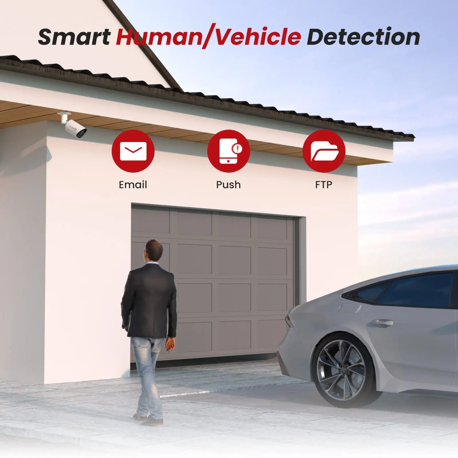 Anpviz 8MP POE IP Bullet Camera Outdoor 24/7 ColorVU 30m CCTV Video Surveillance IP67 SD Card H.265 Audio Motion Detection 2.0 3