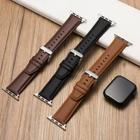 Bracelet de montre en cuir pour bracelet de montre apple 49mm 44mm 45mm 42mm 38mm 40mm 41mm bracelet femme homme iWatch série 8 7 6 5 4 3 Se bande 1