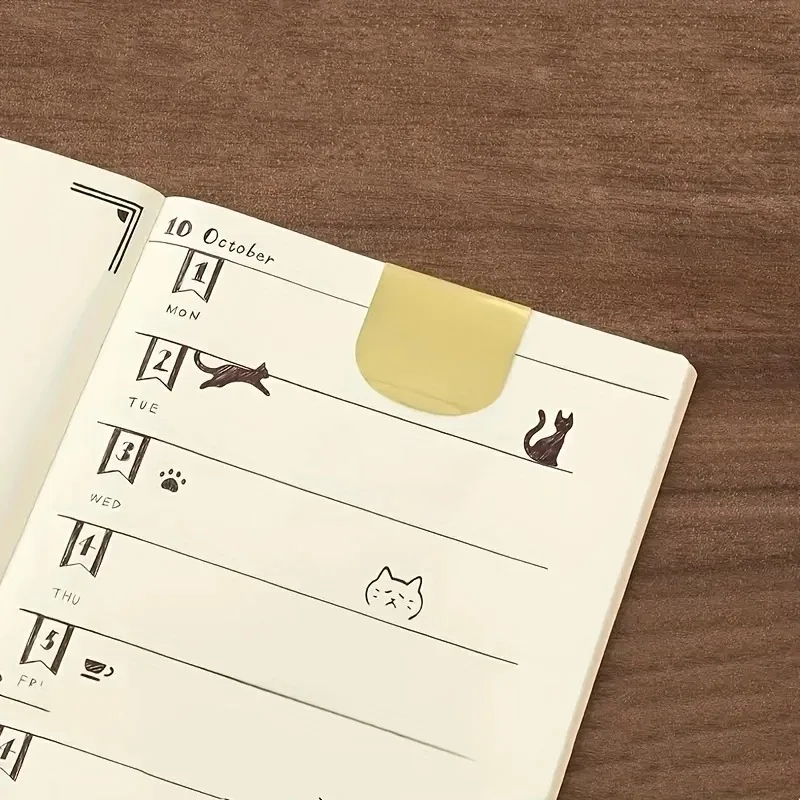 Cat-Shaped Template Ruler 2pcs/1pc Cute Double-Sided Bookmark Precision Stationery For Diaries Planners & Note-Taking
