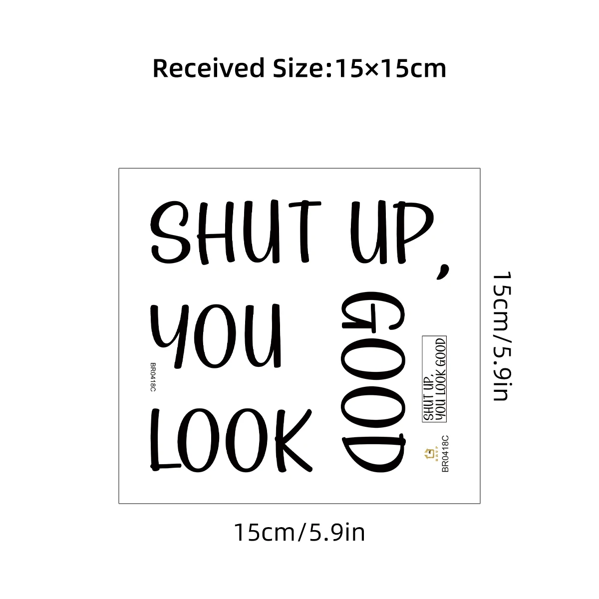 Wall Mirror Stickers "shut Up,you Look Good" Text for Bathroom Background Home Deocr Bedroom Decoration Wall Decals wall stickers cat stickers toilet stickers