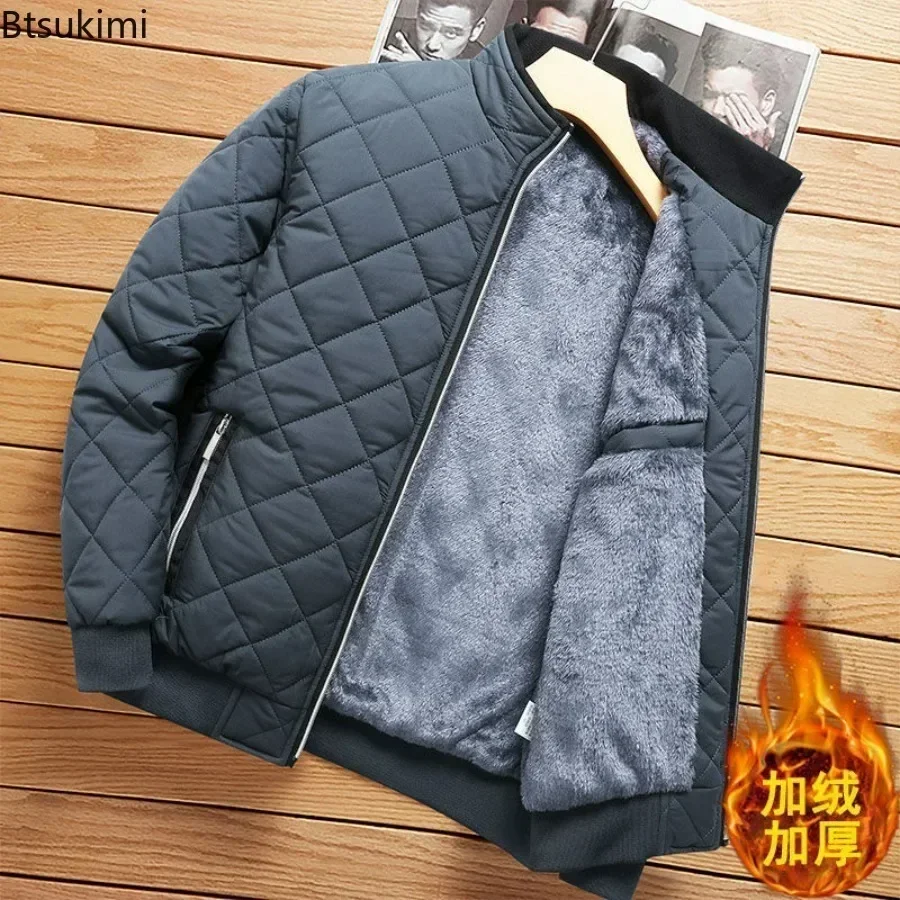 Men Bomber Jacket Parkas Coat Parka Coat Men's Thick Warm Bomber Jacket Coats Autumn Winter Fleece Lined Casual Jacket for Men Slim Fit Winter Clothing 5XL