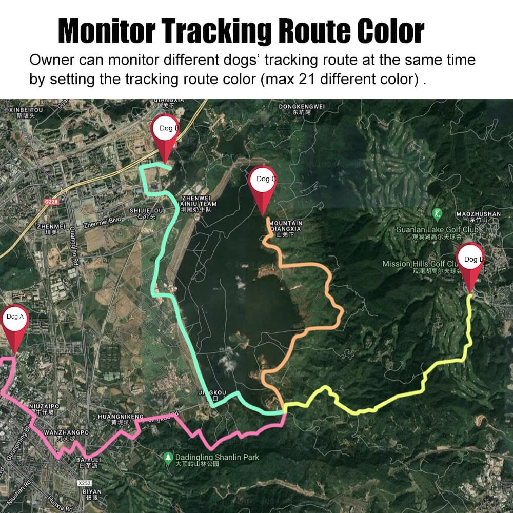 4000 Mah Gps Tracker For Hunting Dog RemoteTraining Sound&Electric shock Real Time Tracking Voice Monitor Free Web App Pet Loca smart tracker