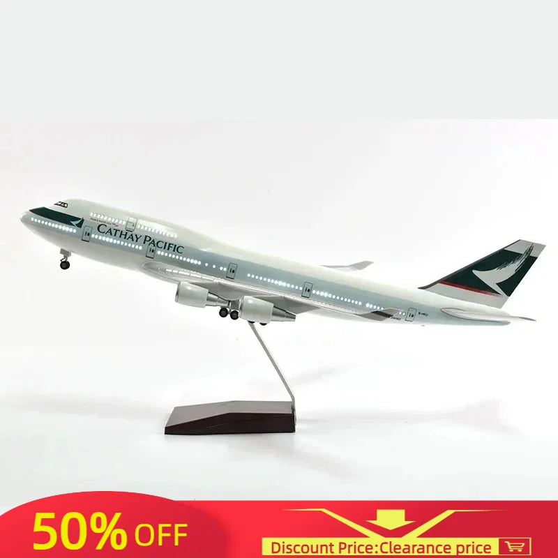 

Scale Cathay Pacific Boeing 747 Plane 46cm 1/160 Model Airplane Model Aircraft Model Diecast Resin Airplanes Planes Home Decor