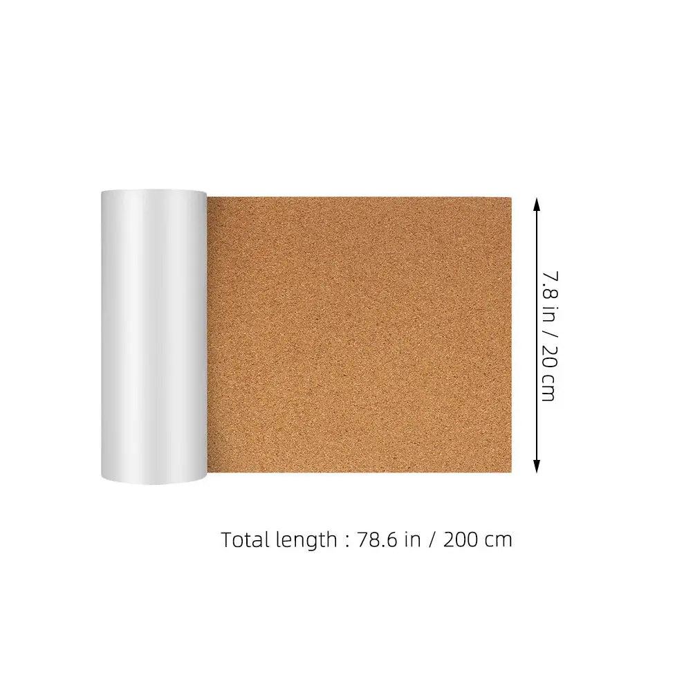 자가 접착 코르크 롤 20x200x1mm 두께의 유연한 보드, 벽 코르크 서랍 라이너 DIY 공예품, 소음 감소, 사무실, 학교, 메모용