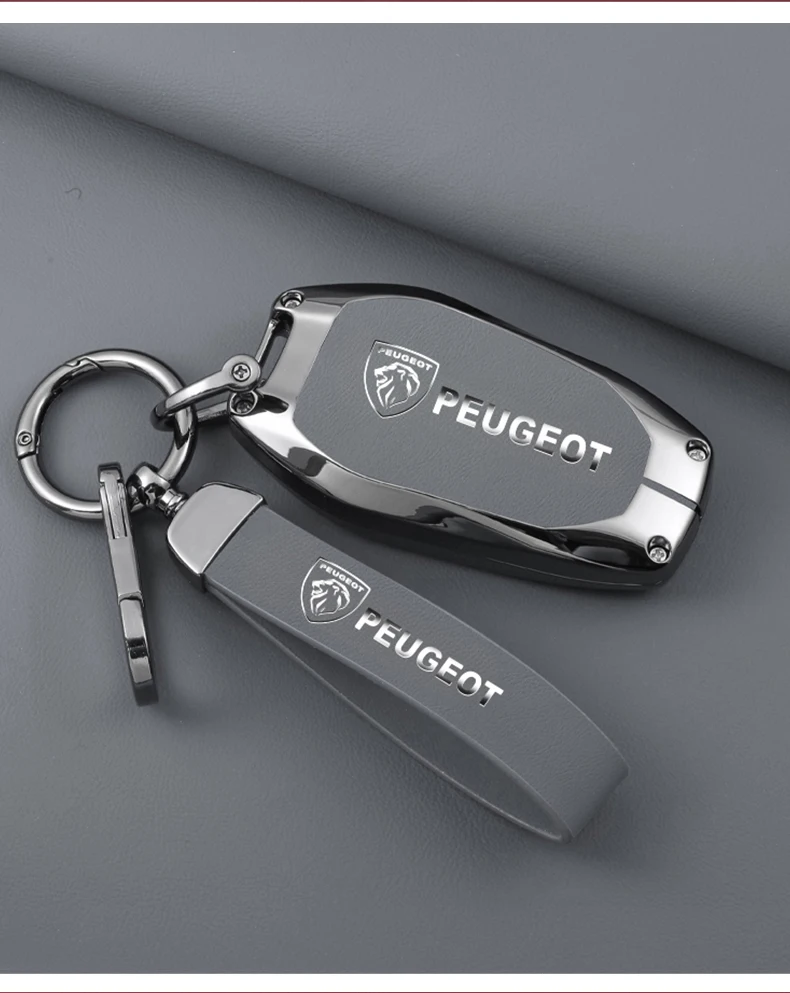 Auto Schlüsselanhänger Legierung Schlüsselgehäuse Auto Zinklegierung Schlüsseltasche Tasche für Peugeot GTLine 207 307 407 208 308 408 508 2008 3008 4008 5008 GTI – Detail 10