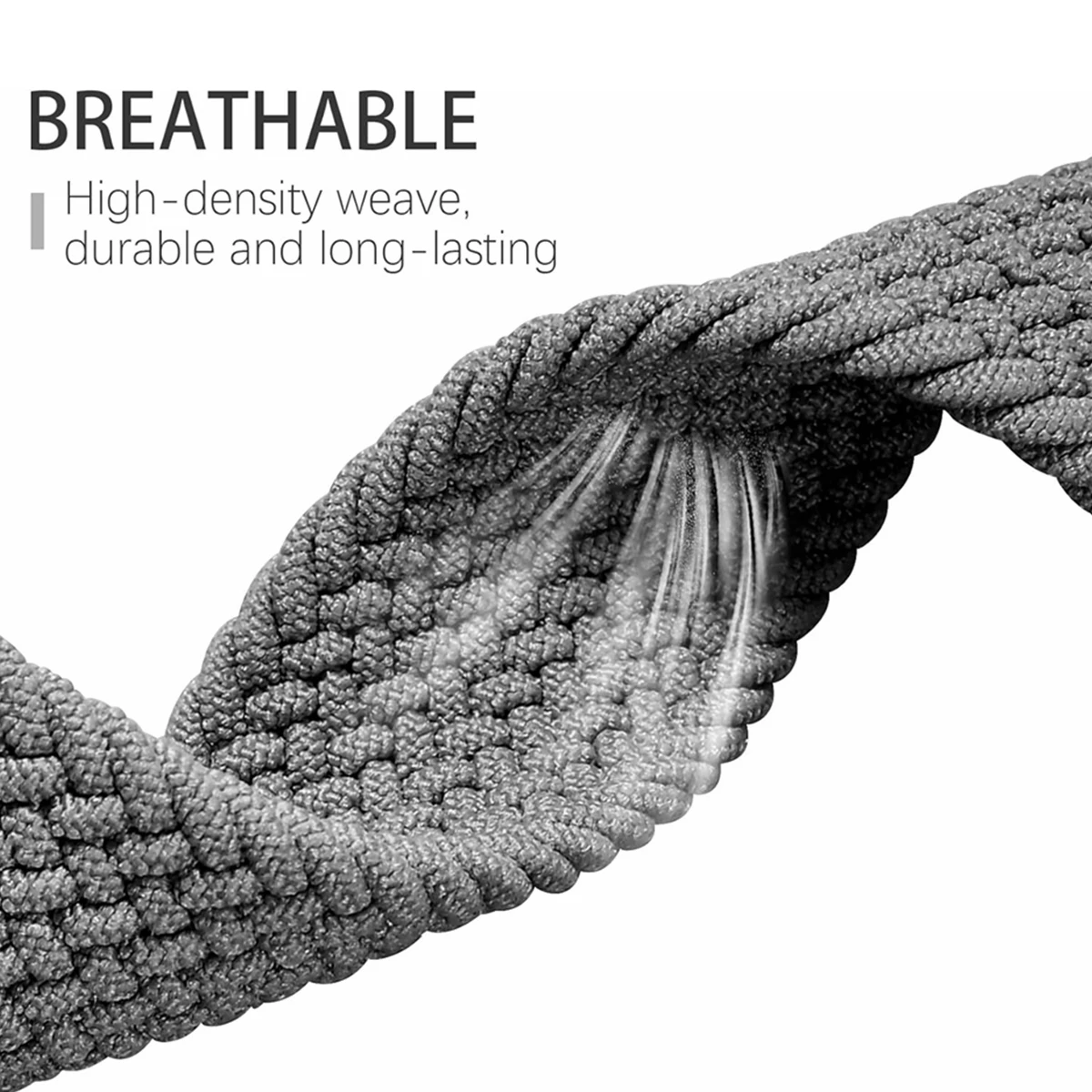 Braided Solo Loop Bands - Stretchy Woven Nylon Replacement Bands (2-Pack)