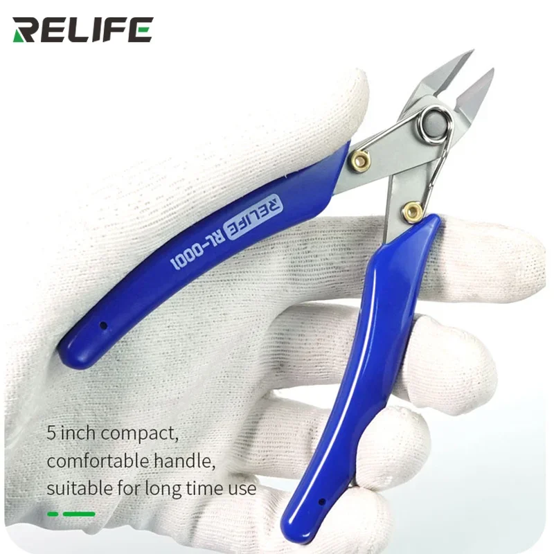 

RELIFE RL-0001 Diagonal Pliers High Hardness and Precision Electronic Wire Cutting Nipper Phone Repair Cable Cutter