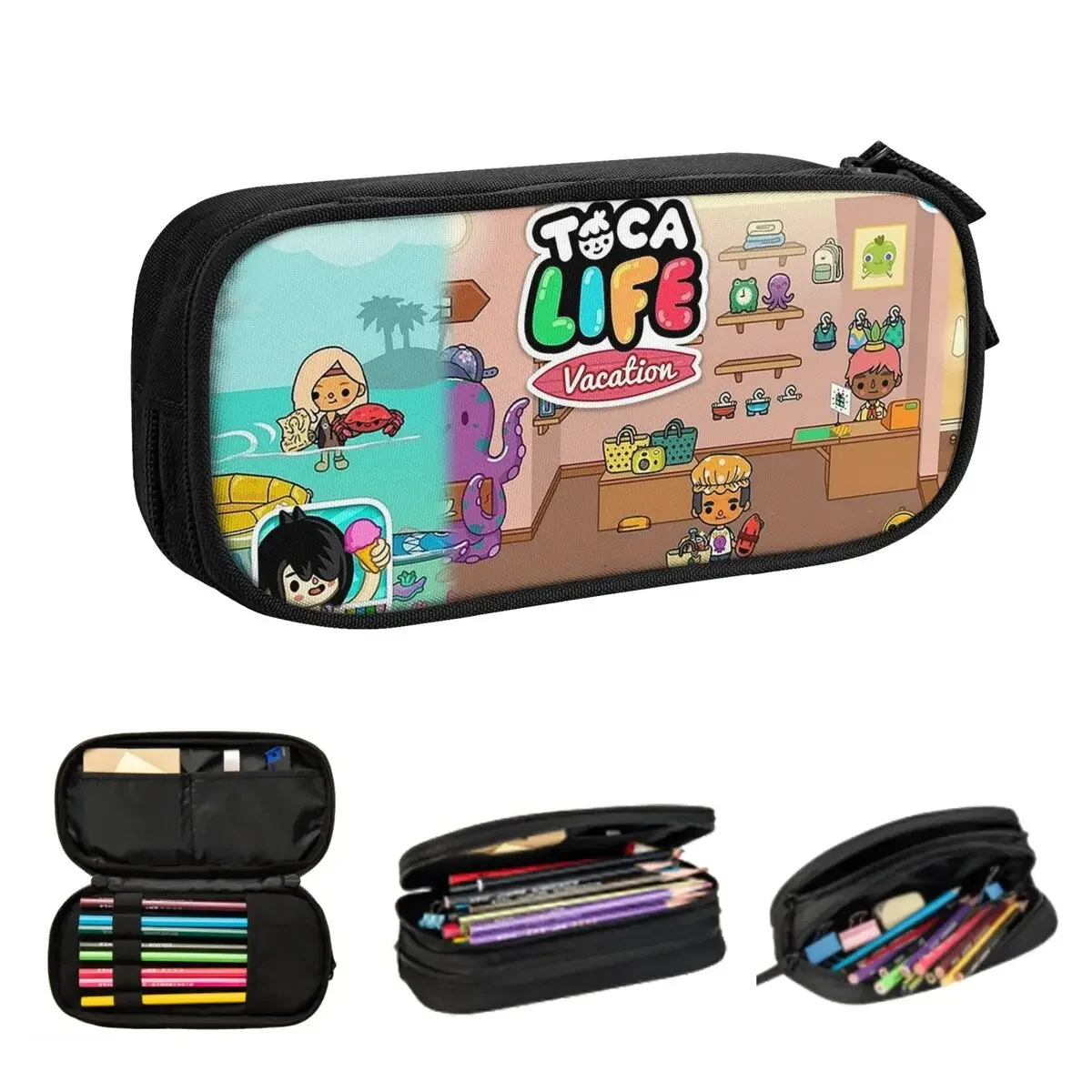 Toca Life Box Toca Boca Cute Game Pencil Cases Large Storage Pen Bags Pen Box Pencil Pouch For Boy Girl Stationery School Office