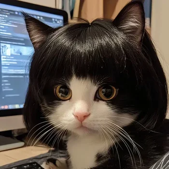 Funny Pet Wig Costume 1