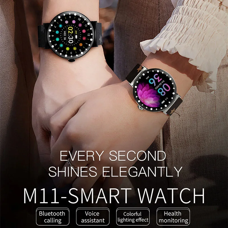 M11 Ʈ ġ  LED äο   ȭ NFC ˶ ƮϽ GPS ƮĿ  2022 Smartwatch ȵ̵ IOS