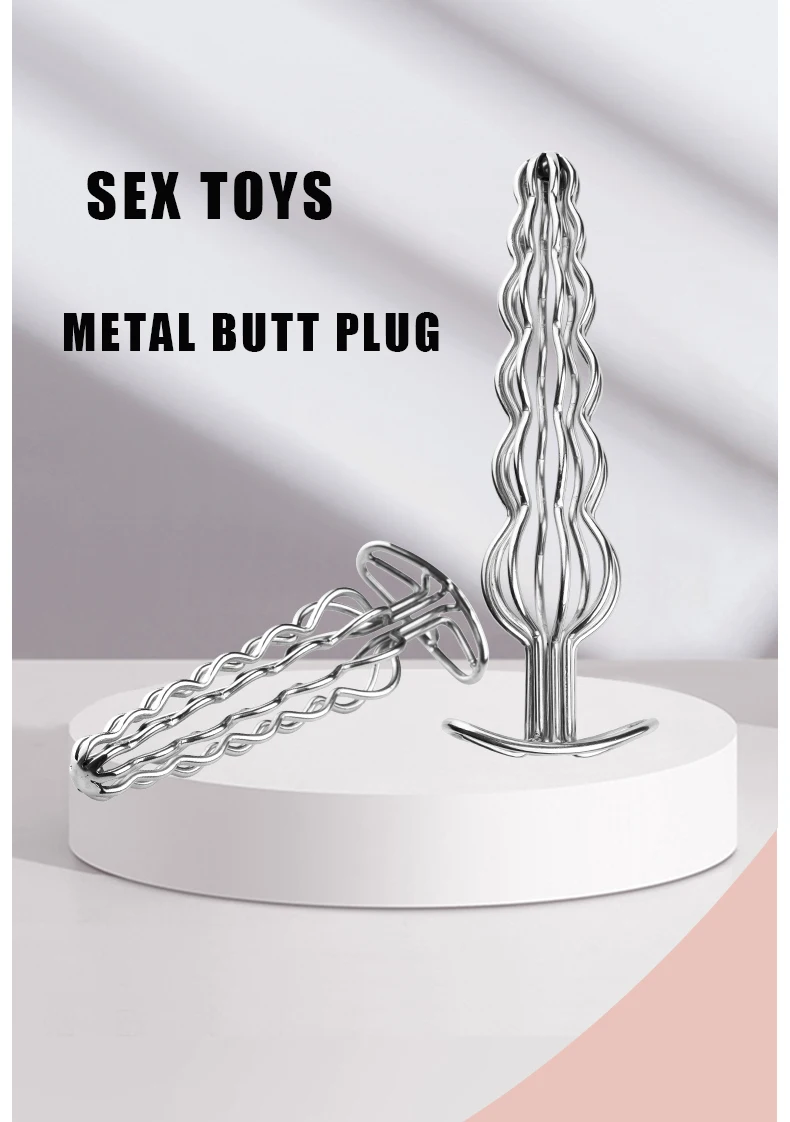 Six-ball Metal Hollow-out Anal Plug For Men And Women_voghion.com