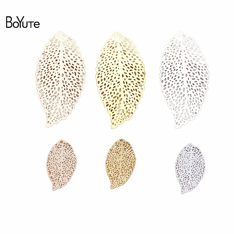 

BoYuTe (100 шт./лот) металлическая латунная филигранная искусственная кожа материалы ручной работы