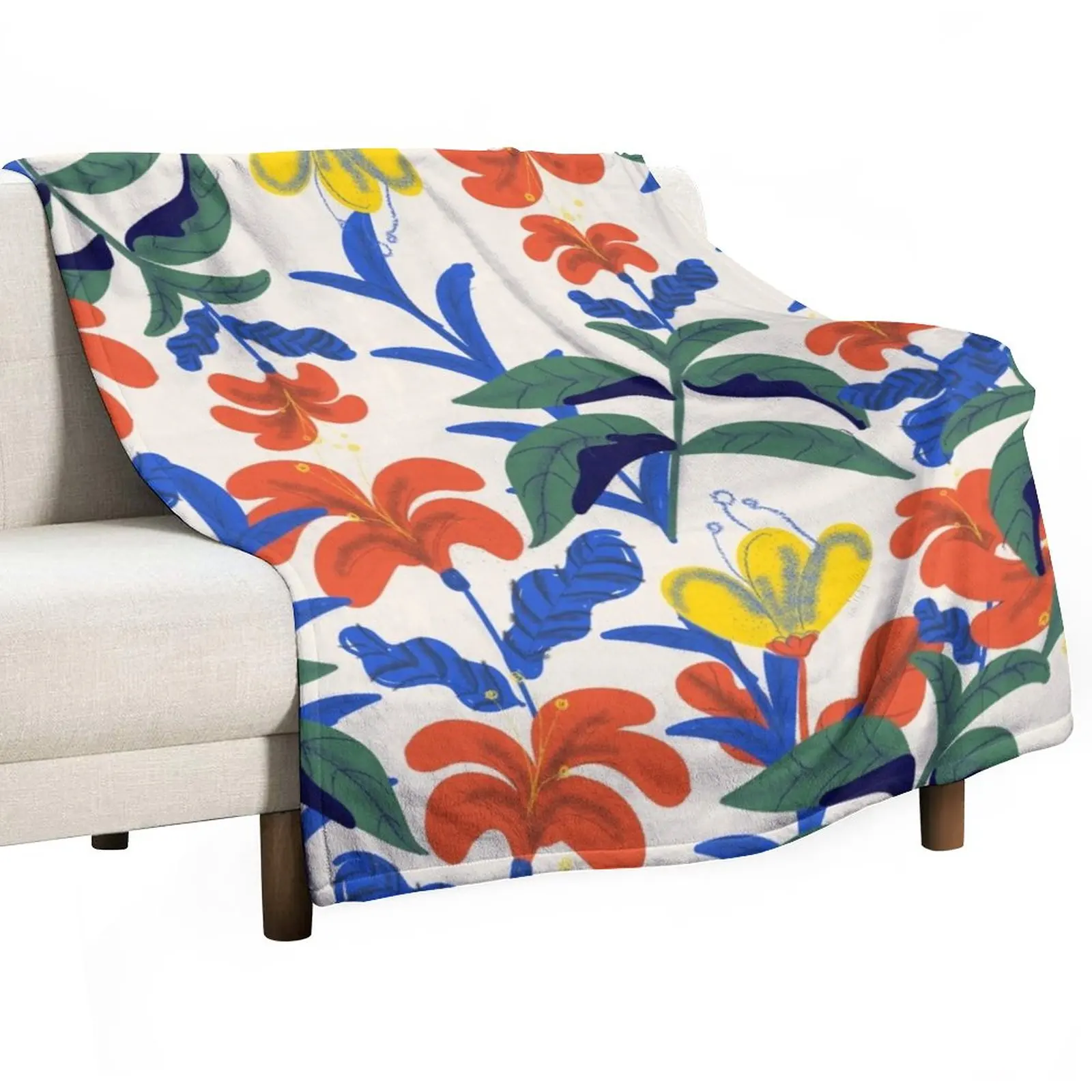 

New Vintage Floral Pattern Throw Blanket Large Blanket Furry Blanket