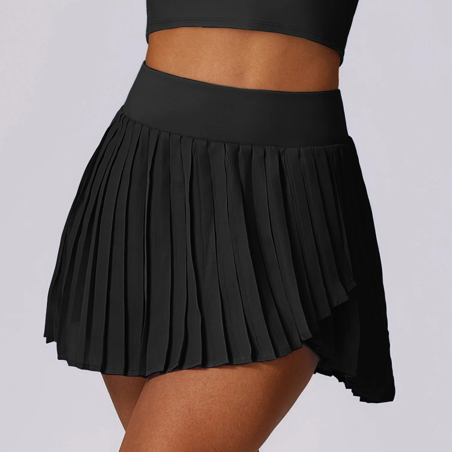 Sports Skirt Sports Shorts Golf Tennis Skirts With Pocket Gym Running Pleated Pantskirt Women Fashion Sports Fitness High Waist Yoga Skorts