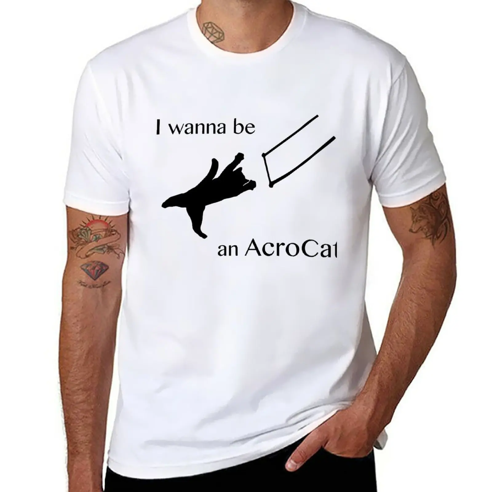 

New AcroCat T-Shirt black t shirt vintage t shirt fruit of the loom mens t shirts