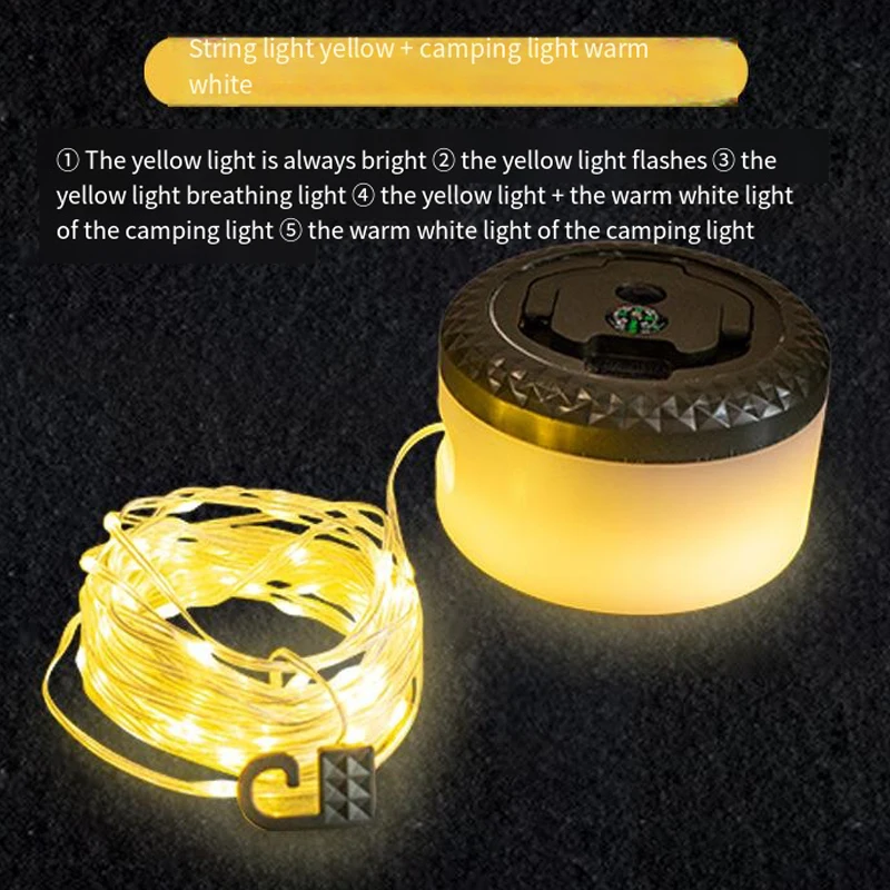 USB Rechargeable Camping Light 10m Light String Outdoor Tent 36 SMD Atmosphere XTE LED Flashlight With Magnet Hook,camping light,portable flashlight,portable lanterns,camping lamp,camping lantern
