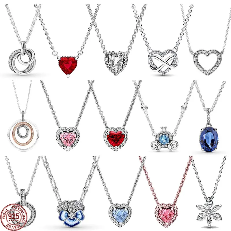 

Лидер продаж, ожерелье в форме сердца из стерлингового серебра 925 пробы, ожерелье с подвеской в виде снежинки, подходит для оригинального женского подарка на день рождения