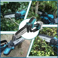Scie à chaîne sans fil Makita de 6 pouces, scie à chaîne portative pour l'abattage du bois, outil électrique pour l'élagage du jardin, outil électrique pour batterie 18V 4