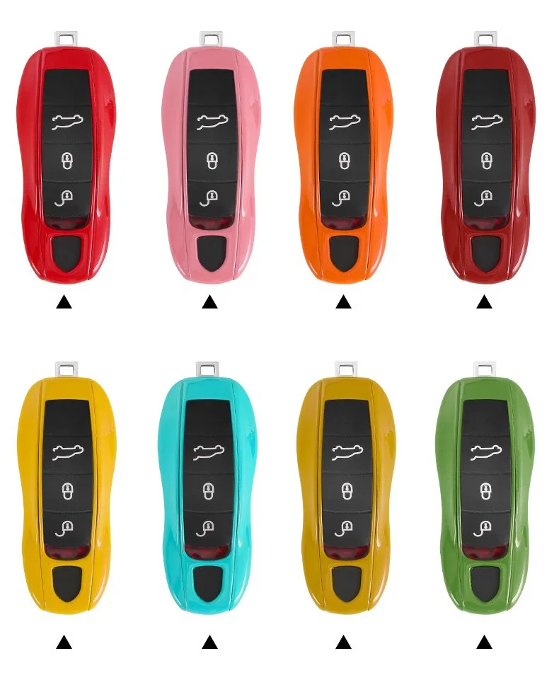 For Porsche Panamera Carrera Macan Boxster Cayman Cayenne Taycan 911 970 981 991 Car Smart Remote Key Case Fob Covers Set Shell