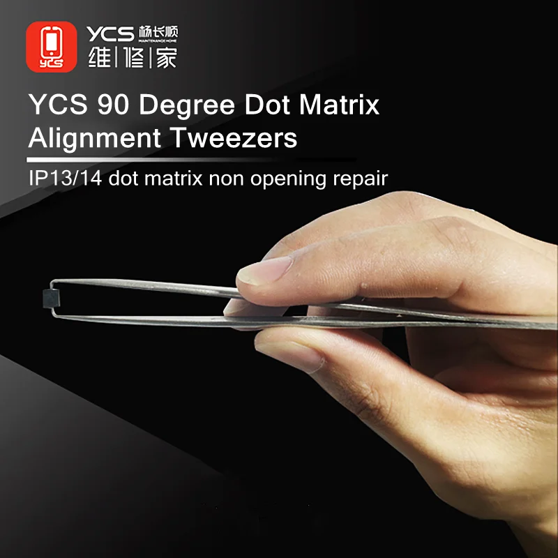 YCS 90 Degree Dot Matrix Positioning Tweezers for Mobile Phone Repair High Precision 13/14 Free Open Dot Matrix Repair Tweezers