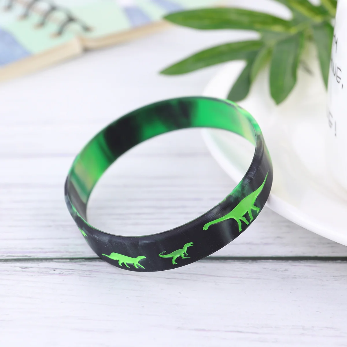 25 Pcs Party Bracelet Toy Wristbands Hand Chain Tape Silicone Dinosaur Straps Customized