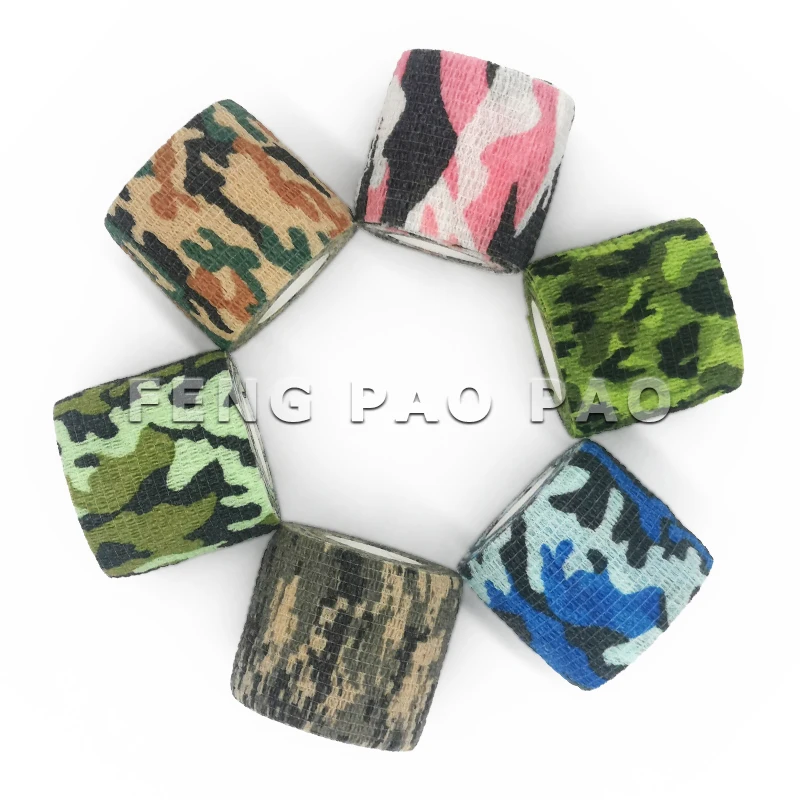 5cmx4.5m Hunting Non-woven Camouflage Tapes Outdoor Shooting Blind Wrap Camo Stealth Tape Waterproof Durable Hunting Accessories