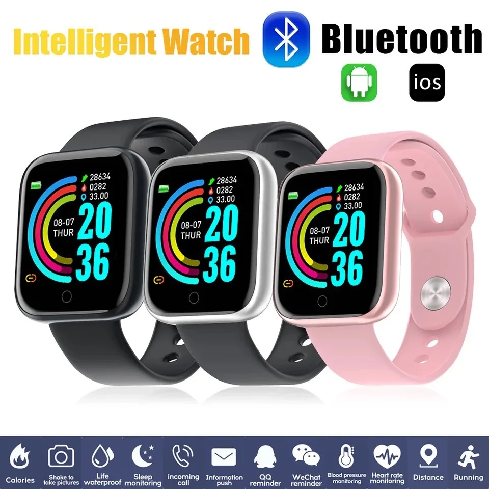 Y68 Pro Smart Watch Bluetooth Sport Heart Rate Monitor Custom
