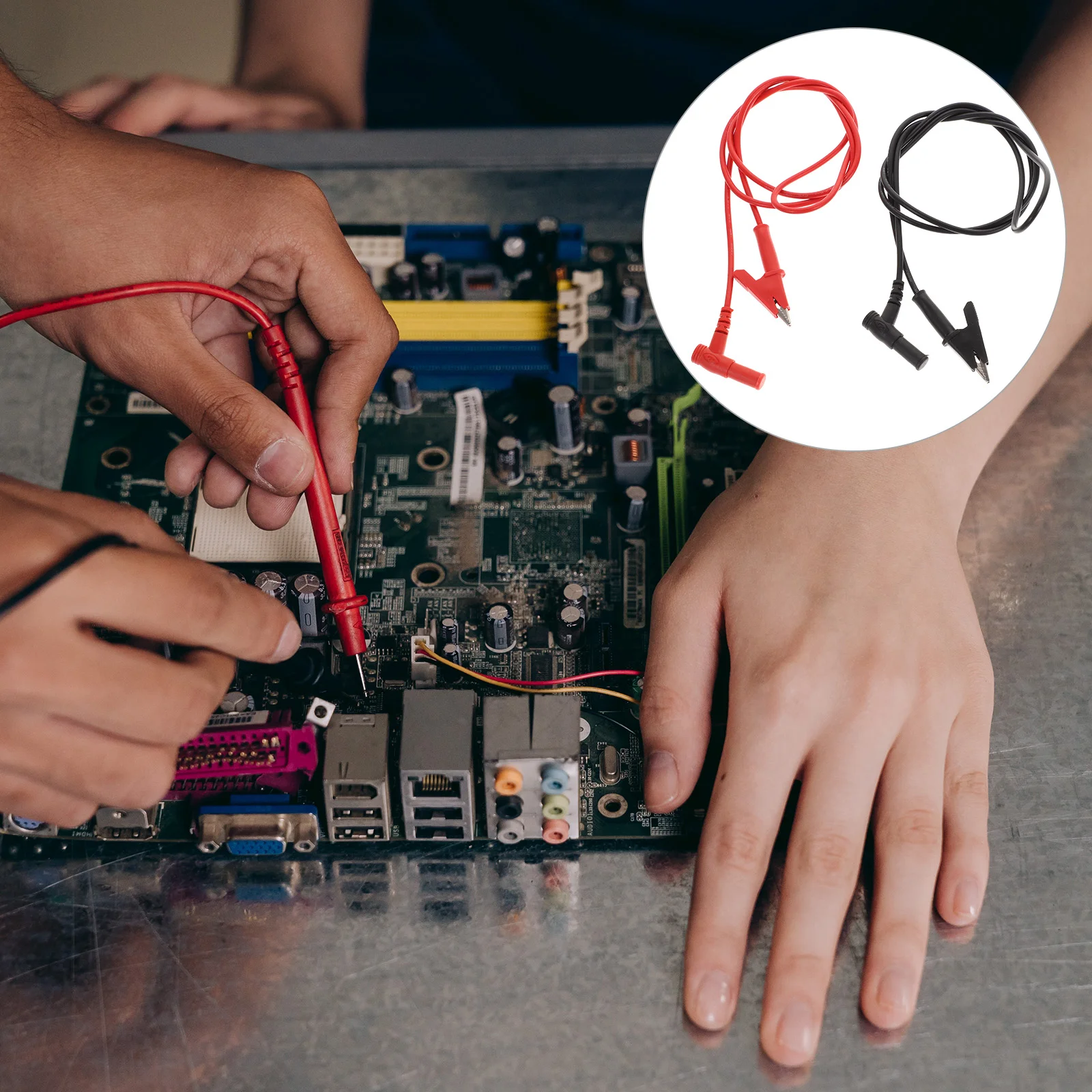 

Multimeter Cable Leads Kit Suite Detection Probe Test Probes and Rubber Alligator Clips