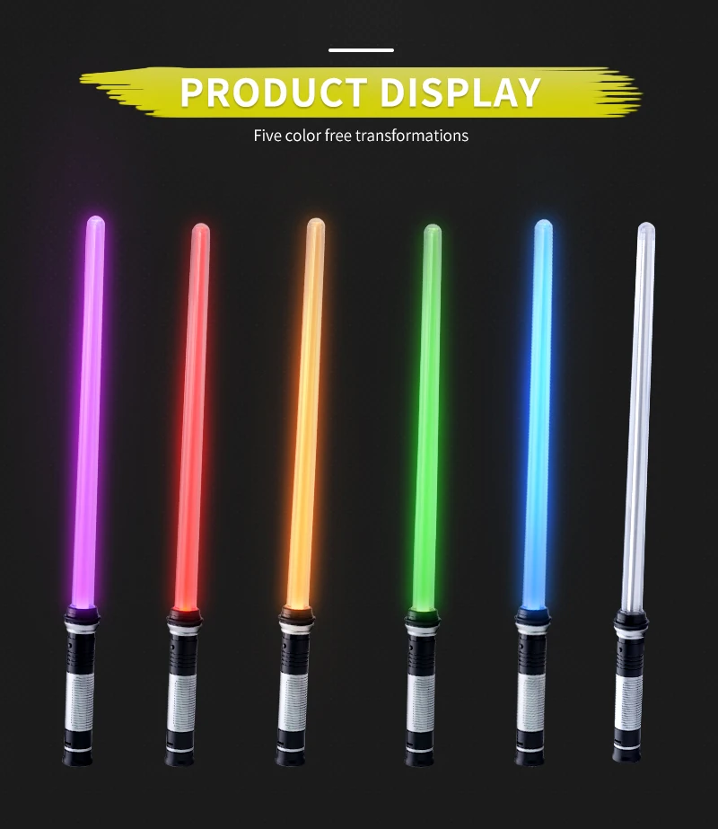 Piscando sabre de luz rgb laser duplo espada sabre luz kpop lightstick cosplay brinquedos som e luz para meninos meninas brinquedos presente