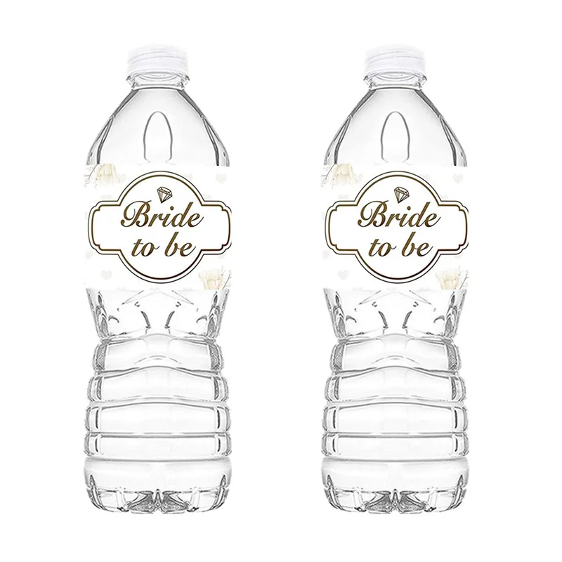 25 Etichette Adesive HERCHR Per Bottiglie D'Acqua - Tema Sposa, Addio Al Nubilato, Feste