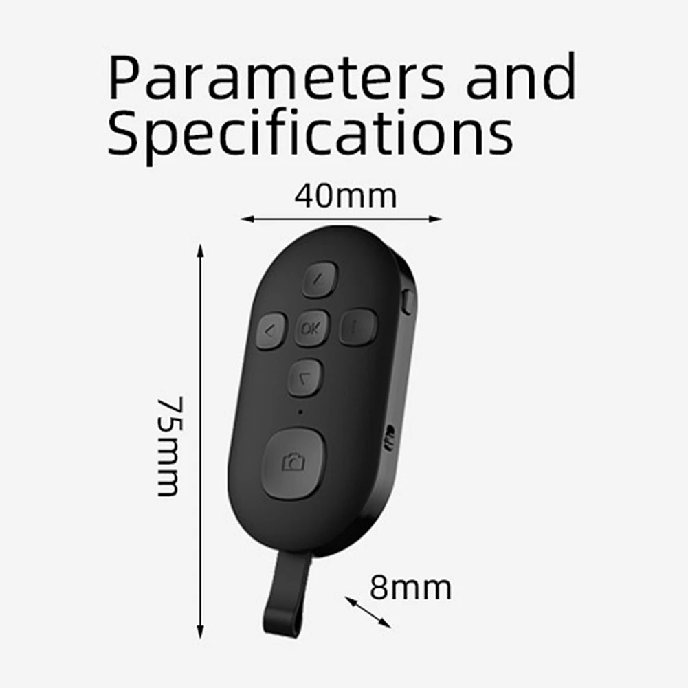 Fingertip Video Controller Wearable Wireless 7 Keys Mobile Phone Remote Control Type-C Rechargeable Lightweight for IOS/Android