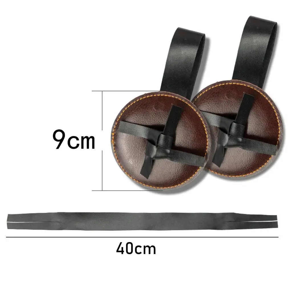 2 Pieces Leather Straps with Pads Repairing PU Leather Musical Cymbal Handle