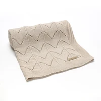 Baby Blankets Newborn 100%Cotton Knitted Infant Boys Girls Stroller Swaddle Wrap Super Soft Toddler Kids Bedding Blankets 100*80 2