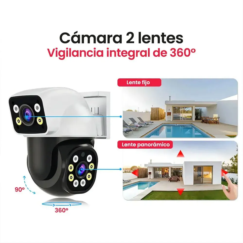 4K Dual Lens Wifi PTZ Camera 8MP Dual Screen Security Cameras Outdoor Color Night Vision Auto Tracking Surveillance IPC360 Home 2