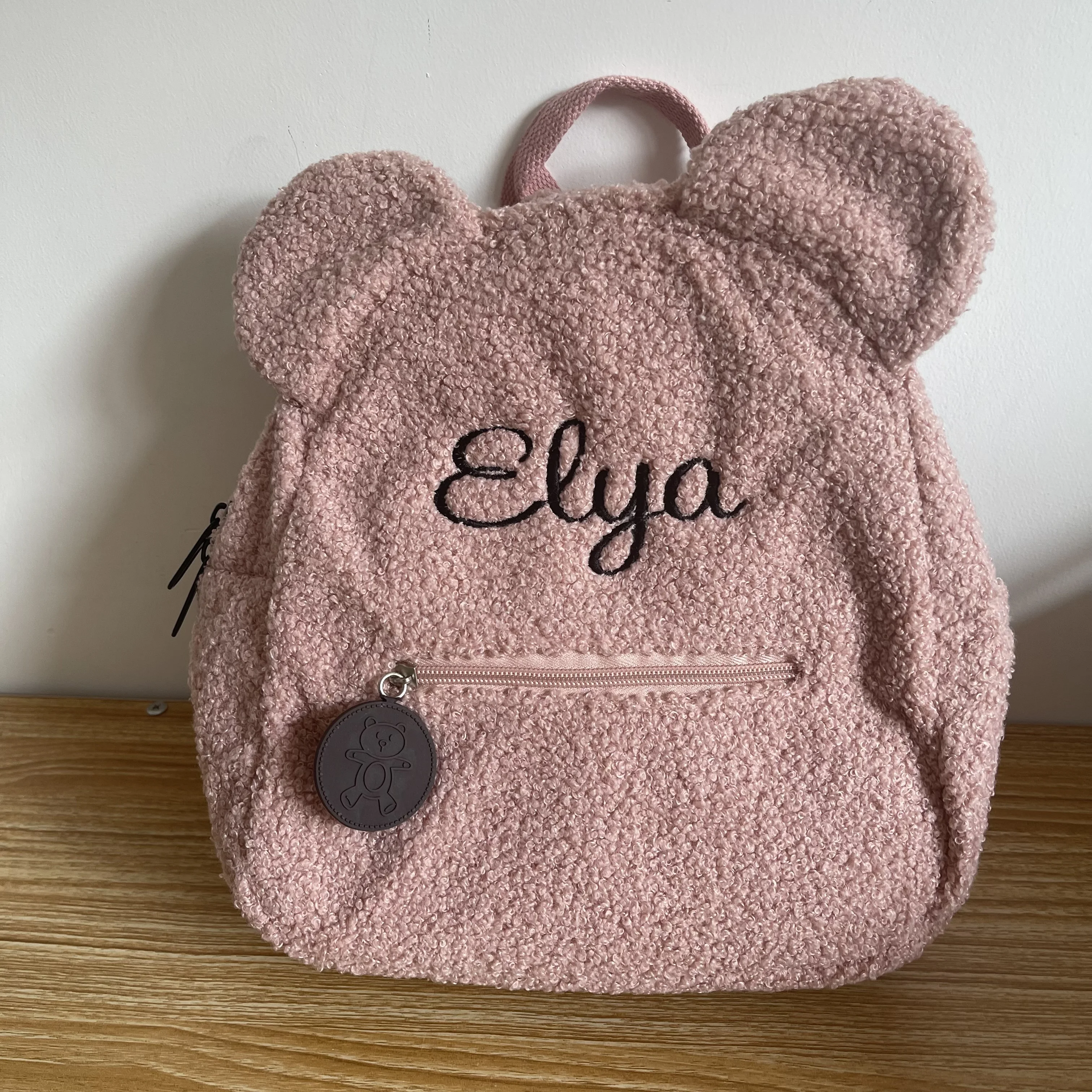 

Customized Embroidery Name Bear Backpack Personalized Portable Children Travel Shopping Rucksack Women's Cute Bear Shoulder Bags
