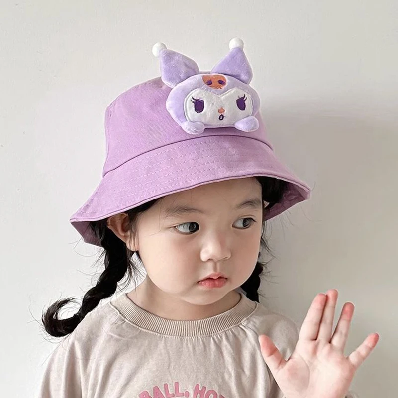 

Kawaii Sanrio Anime Fisherman's Hat Cute Kuromi Pochacco Cinnamoroll Delicate Versatile Cartoon Outdoors Hat Gifts for Children