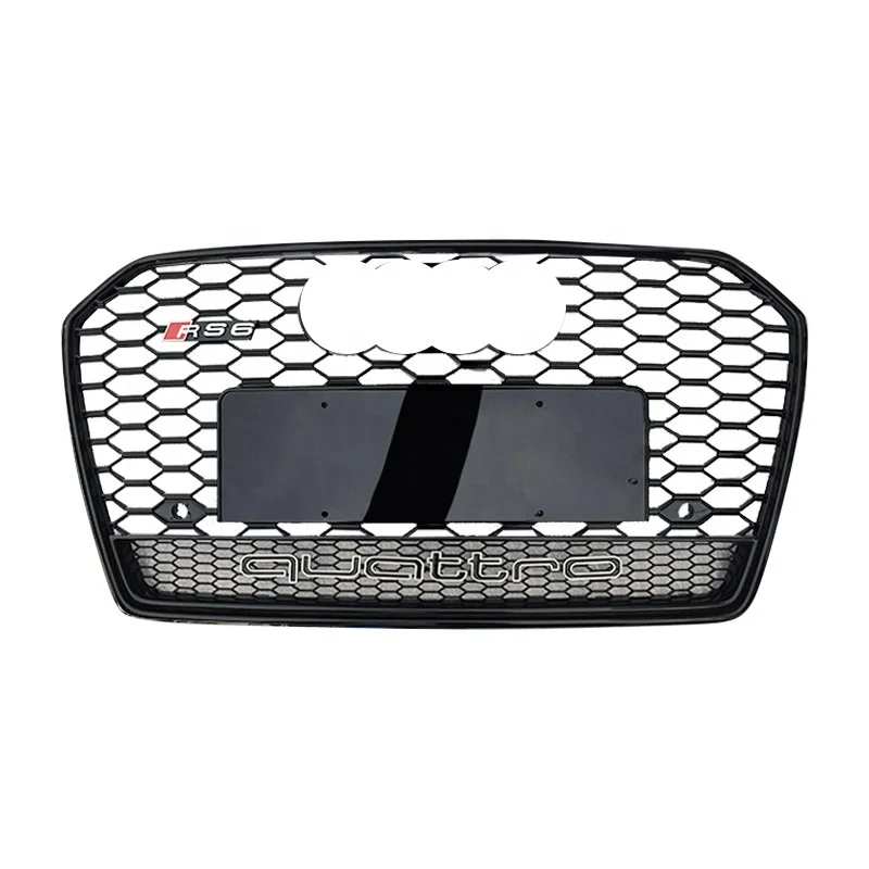 

ABS material RS6 style grill for Audi A6 S6 C7PA high quality honeycomb auto front grill for Audi A6 S6 2016 2017 2018