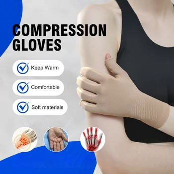 1pc Guanti per artrite a compressione Supporto per il polso per uomini e donne Guanti per terapia fatti a mano Guanti a compressione Sollievo dal dolore articolare