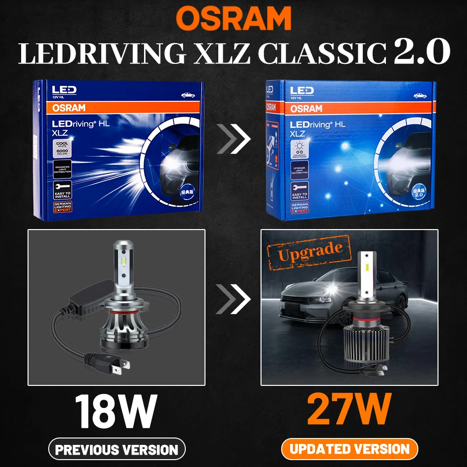 Osram Ledriving Hl Xlz Pro H1 H4 H7 H8 H11 H16 9003 9005 9006 9012 Led Car  Headlight Hir2 Hb2 Hb3 Hb4 6000k Auto Bulbs (twin) - Car Headlight Bulbs(led)  - AliExpress