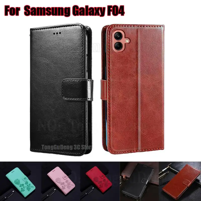 Custodia In Pelle Per Samsung Galaxy F04 Sm-E045F Custodia A Portafoglio Cover Per Telefono Per Carcasas Samsung F04 M04 A04S A04E A04 A14 A23 5G Muje