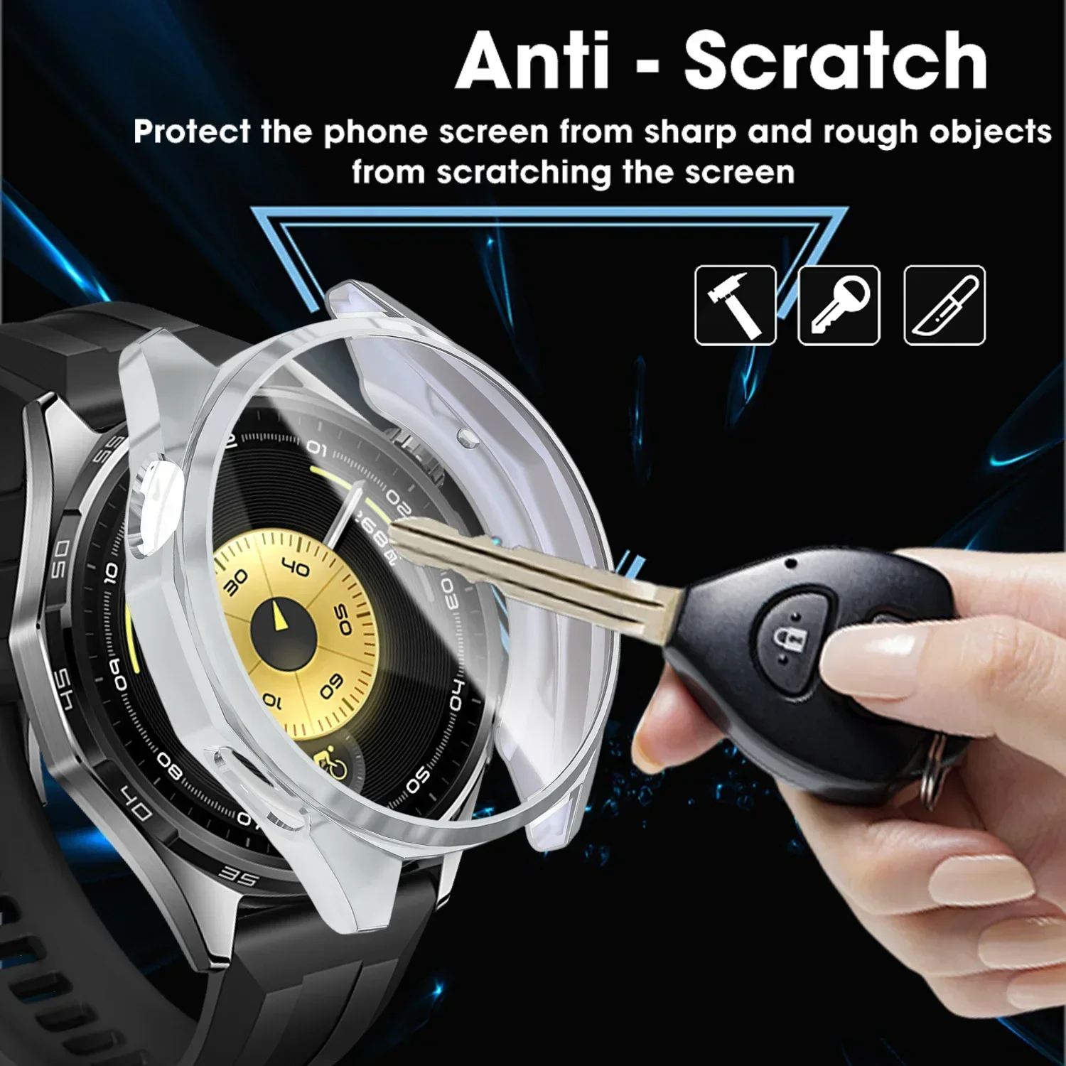 for Huawei GT6 Smartwatch Full Cover Protective Cases Bumper Frame Shell for Huawei Watch GT 6 41MM 46MM Soft TPU Case Cover